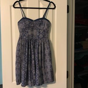 navy patterned sun dress